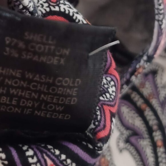 Ann Taylor Signature Fit Women’s Pants Size 6 Paisley Print Cotton Blend Ankle - Picture 4 of 7